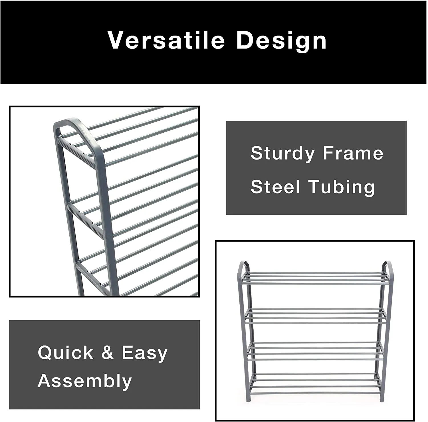 4-Tier Steel Shoe Rack