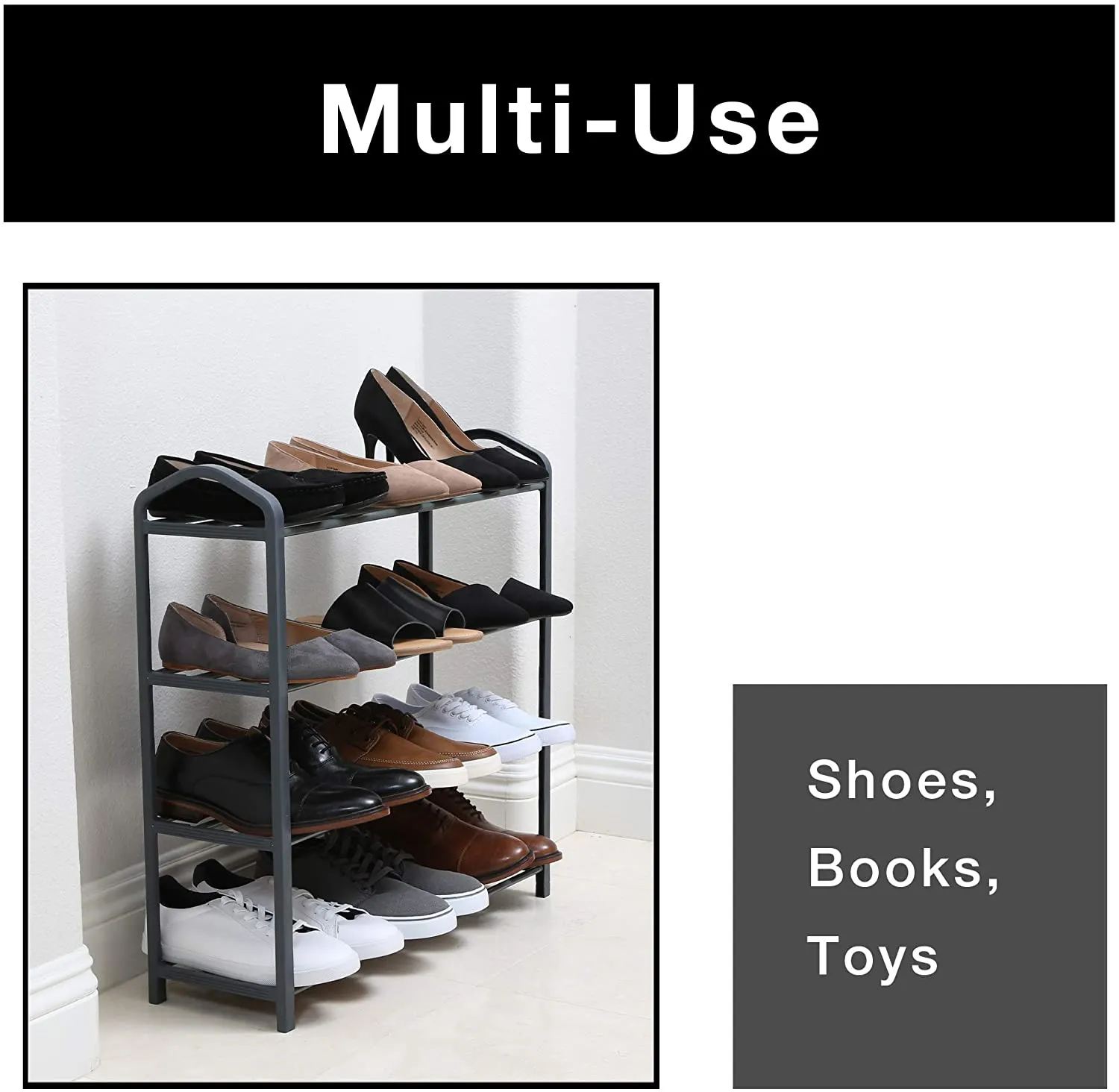 4-Tier Steel Shoe Rack