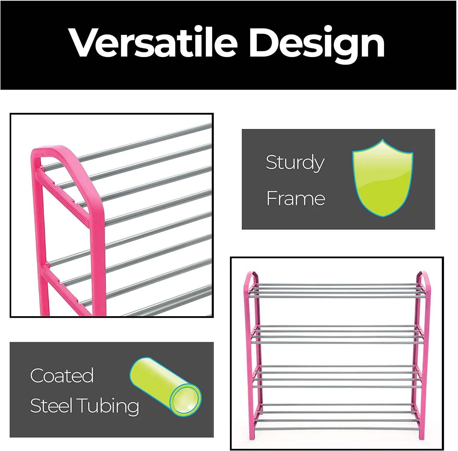 4-Tier Steel Shoe Rack