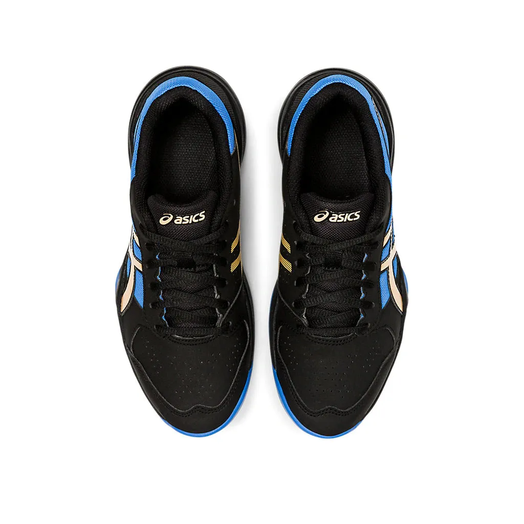 Asics Gel Game 7 Black Blue Juniors Tennis Shoes