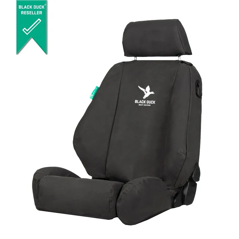 Black Duck Canvas Black Seat Covers Mack Vision/Fleetliner/Granite/Quantum/Trident/Titan/Super-Liner LT 2006-9/2010