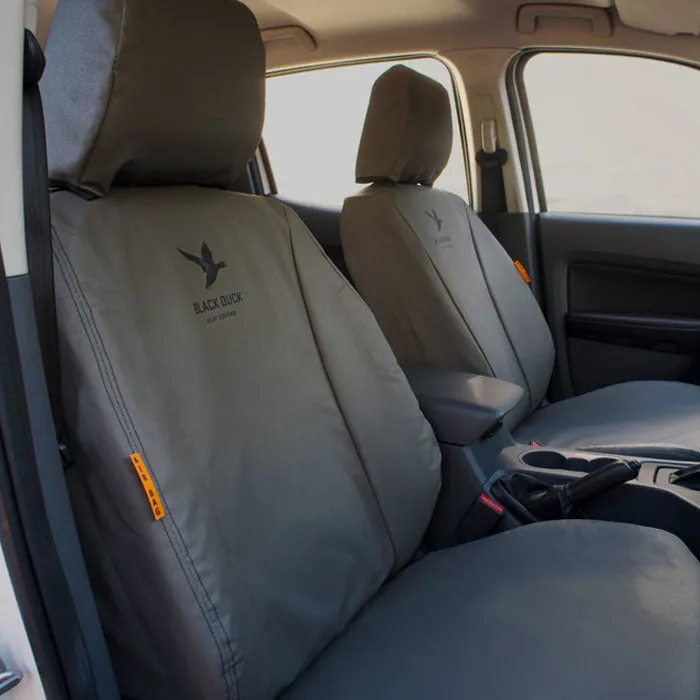 Black Duck Canvas Console & Seat Covers Suits Holden Colorado RG Dual Cab 9/2013-2020 Grey