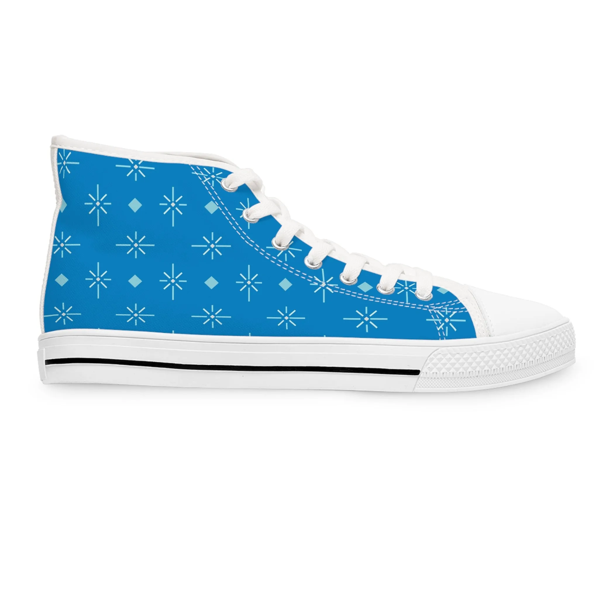 Blue Snowflake Women's High Top Sneakers