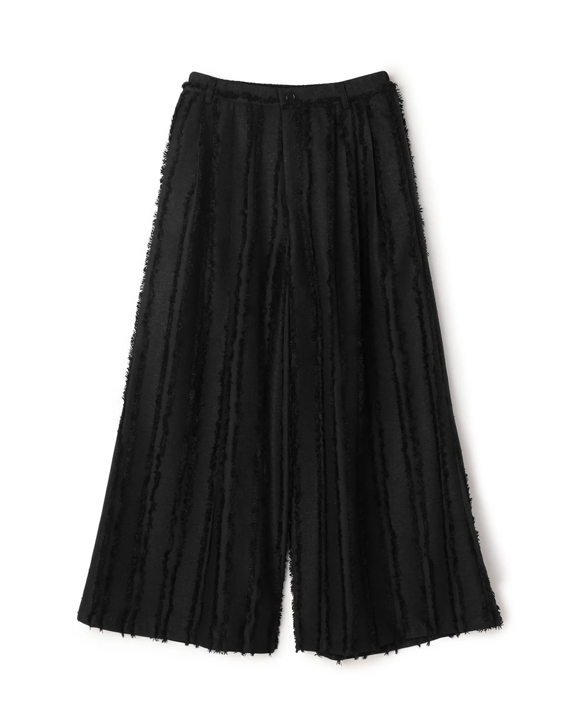 Border Fringe Wide Leg Pants