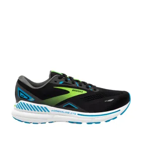 Brooks Men's Adrenaline GTS 23 4E Width (Wide Fit) Running Shoes in Black Hawaiian/Ocean Green AW23