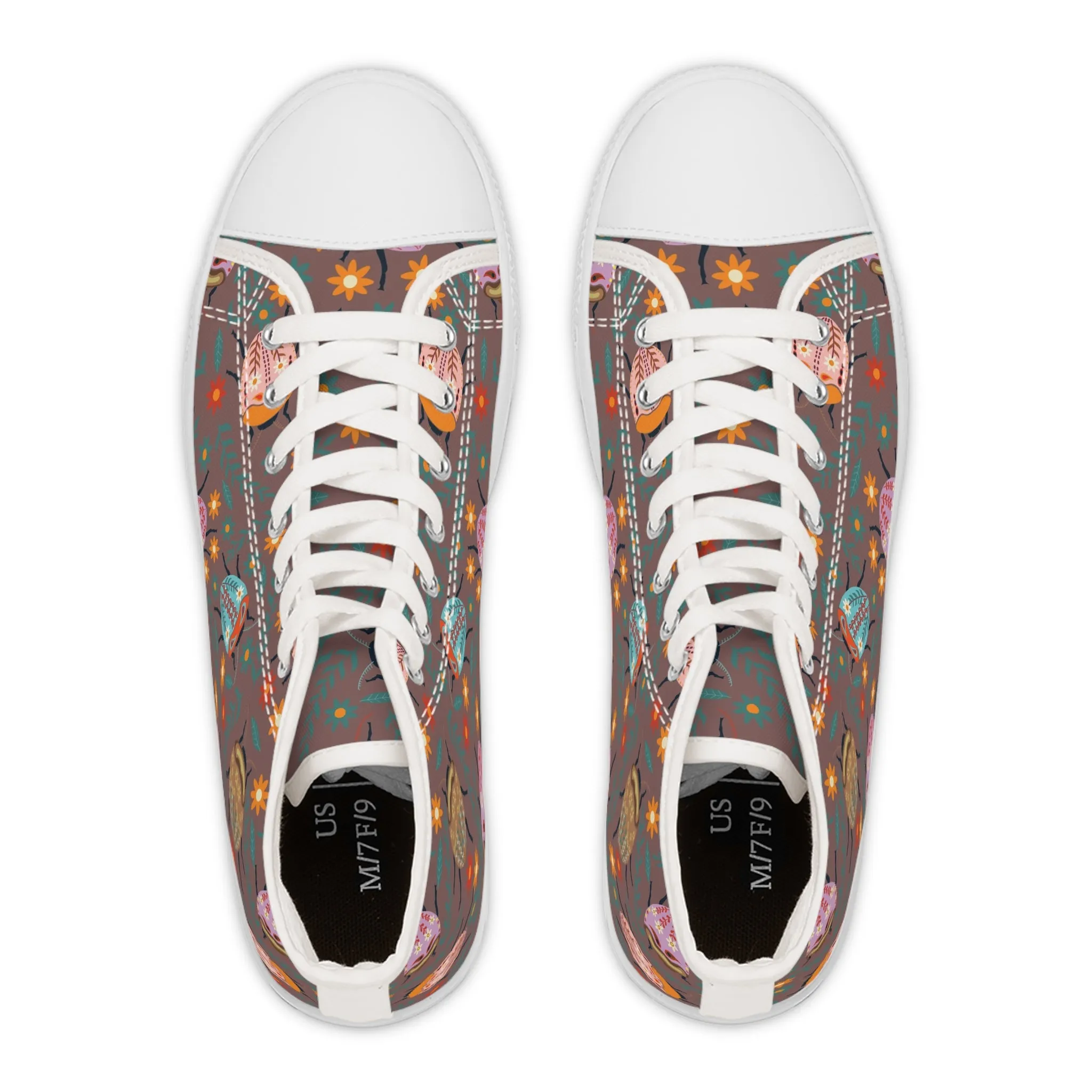 Colorful Beetles Women's High Top Sneakers