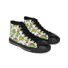 Colorful Christmas Dinosaurs Women's Classic Sneakers