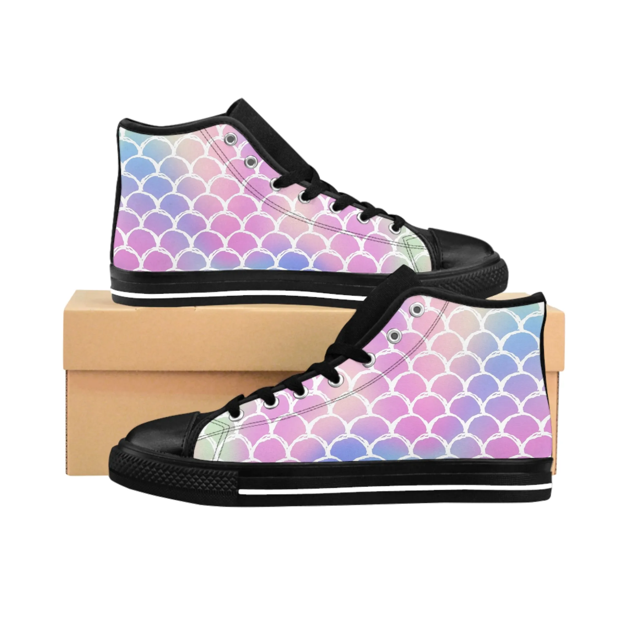 Colorful Mermaid Scales Women's Classic Sneakers