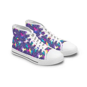 Colorful Unicorn Women's High Top Sneakers