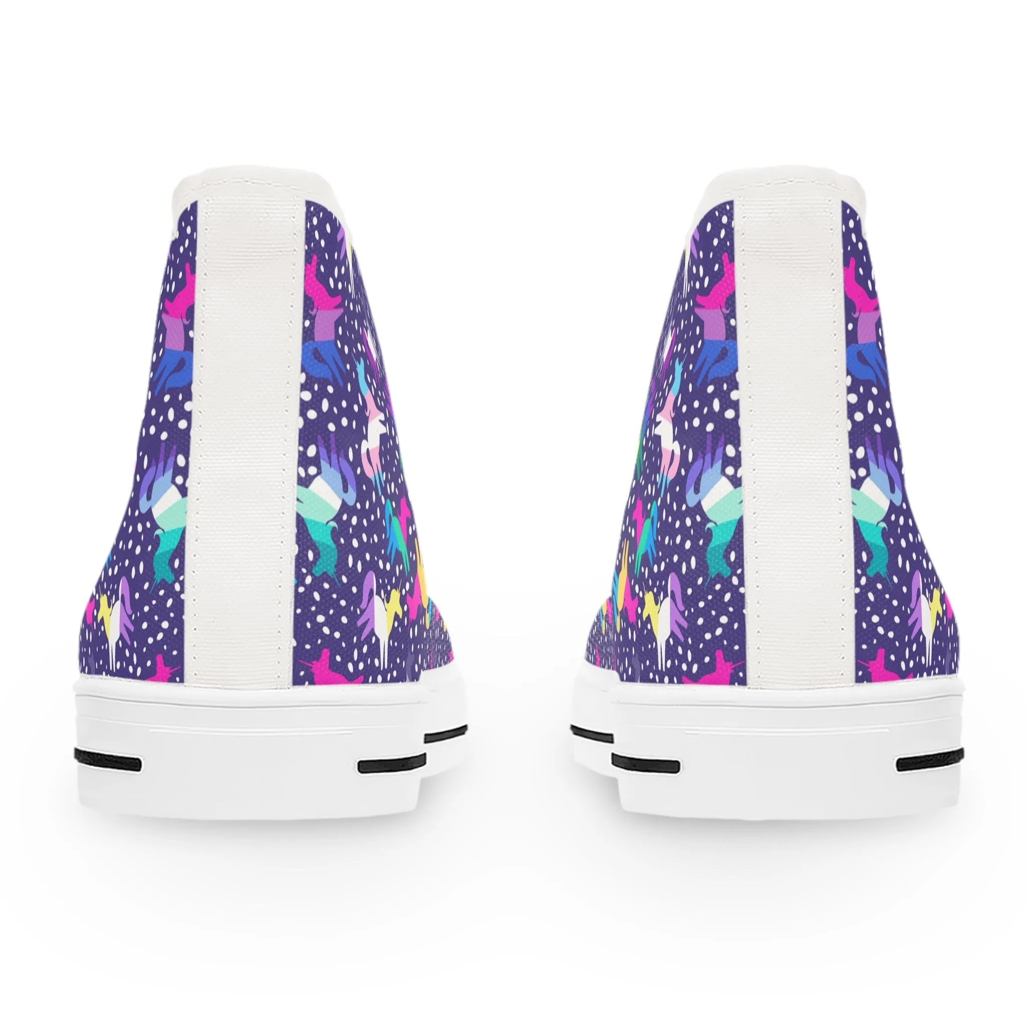 Colorful Unicorn Women's High Top Sneakers