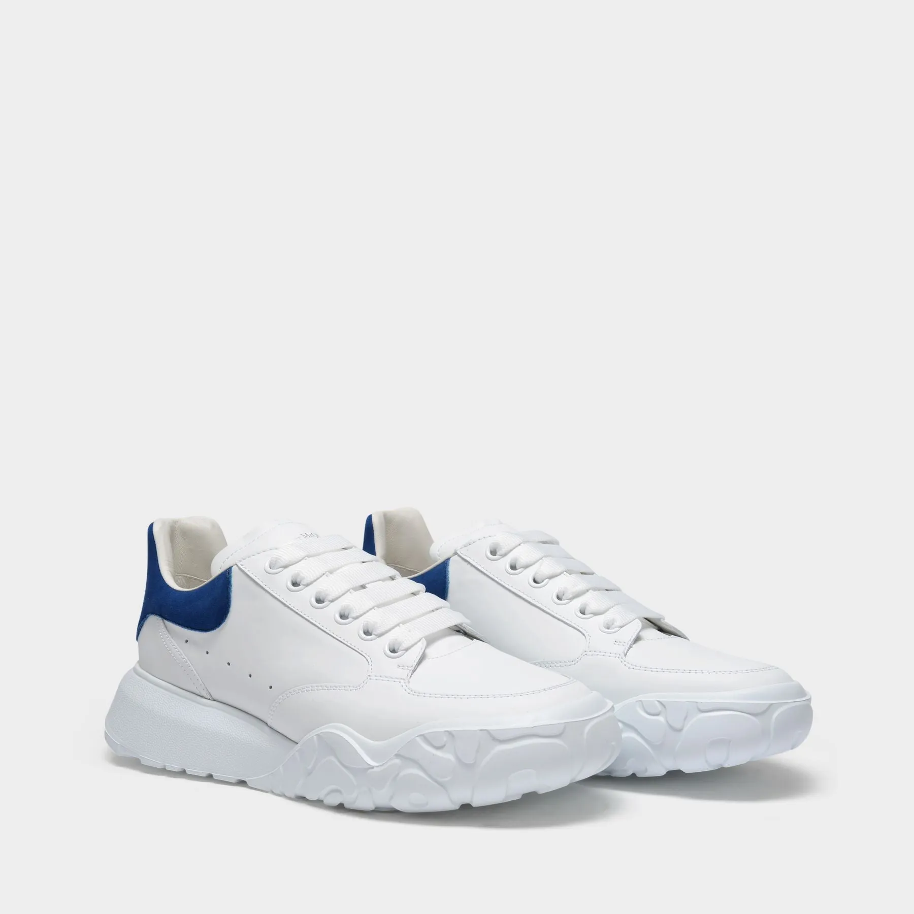 Court Sneakers - Alexander Mcqueen - White/Blue Paris - Leather