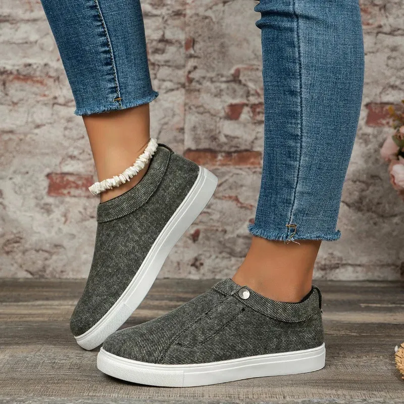 CRAFTED CLASSICS DENIM SLIP-ON SHOES