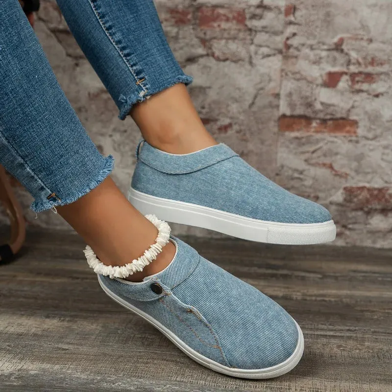 CRAFTED CLASSICS DENIM SLIP-ON SHOES