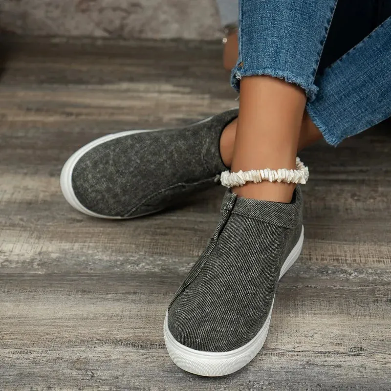 CRAFTED CLASSICS DENIM SLIP-ON SHOES