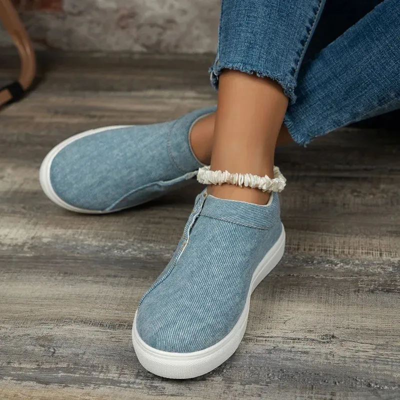 CRAFTED CLASSICS DENIM SLIP-ON SHOES