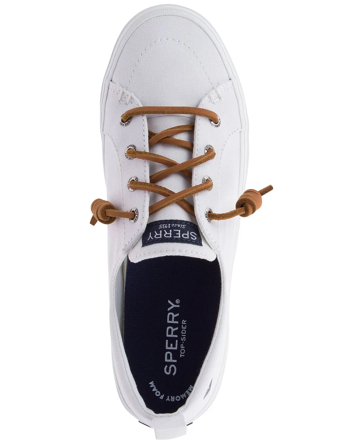 Crest Vibe Sperry Women's Canvas Sneakers, White