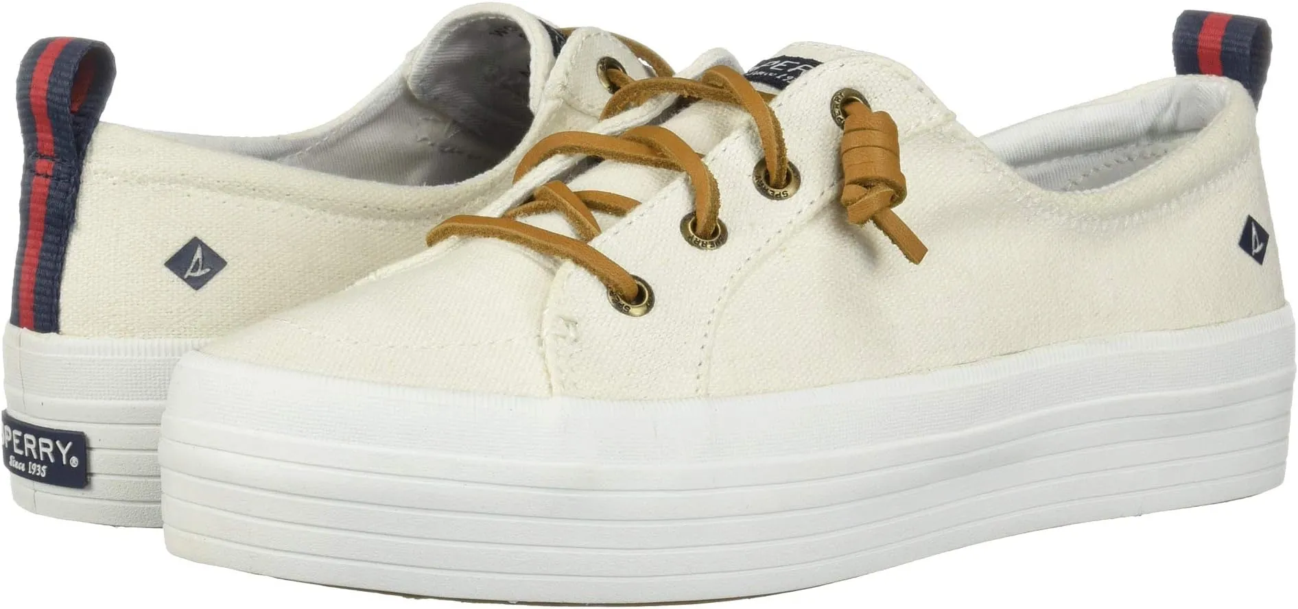 Crest Vibe Triple Canvas Sperry Sneakers, white