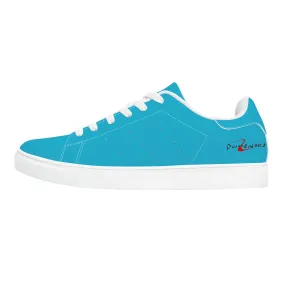 D27 Low-Top Synthetic Leather Sneakers - Light Blue