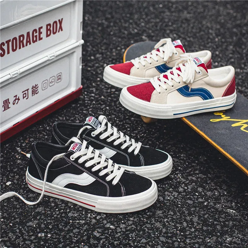 Fashion Canvas Upper Color Block Sneakers