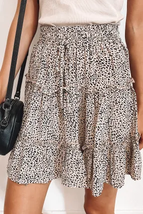 Feel Good Skirt Beige Print