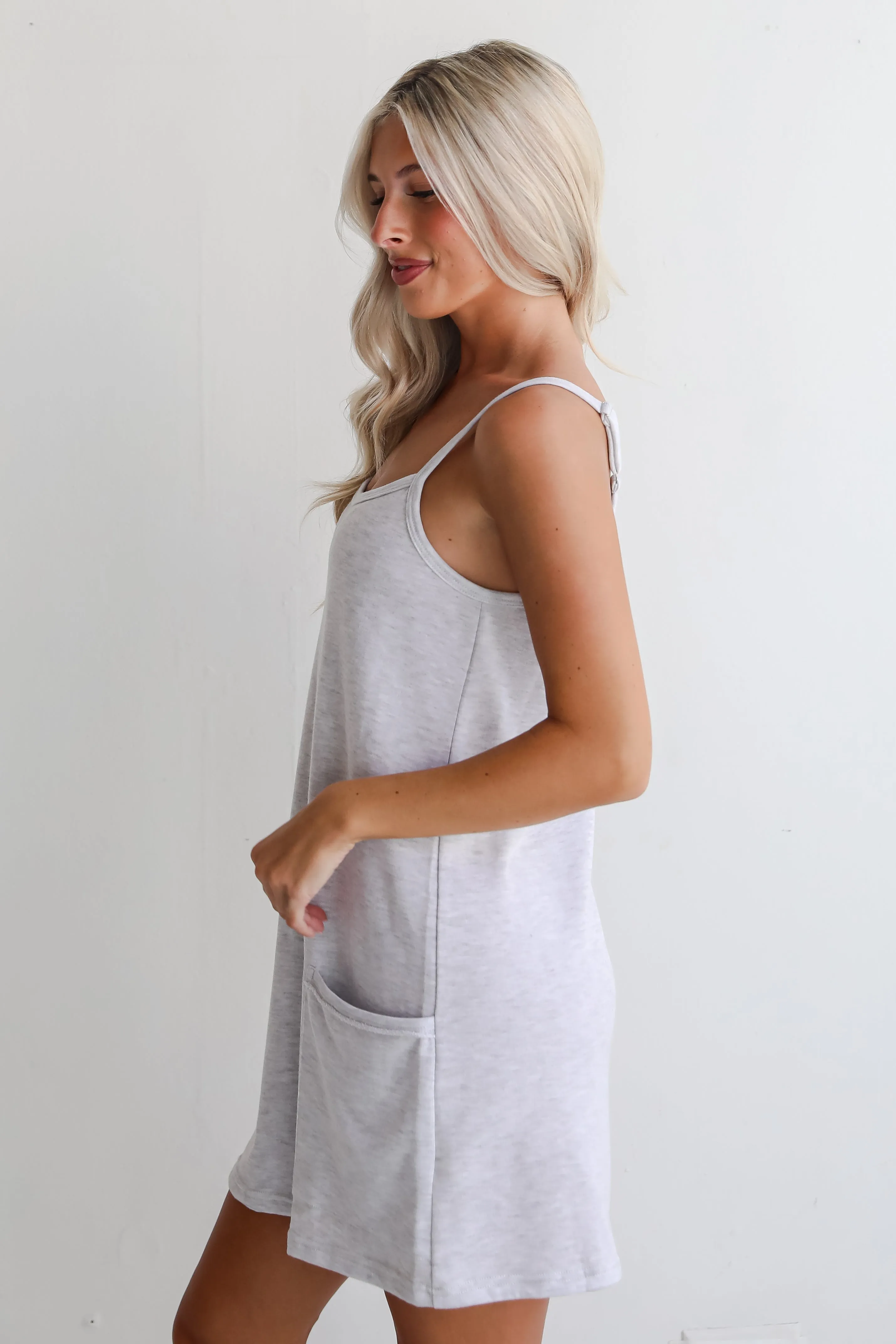 FINAL SALE - Effortless Option Heather Grey Mini Dress