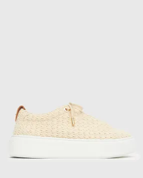 GENOVA Raffia Leather Sneakers