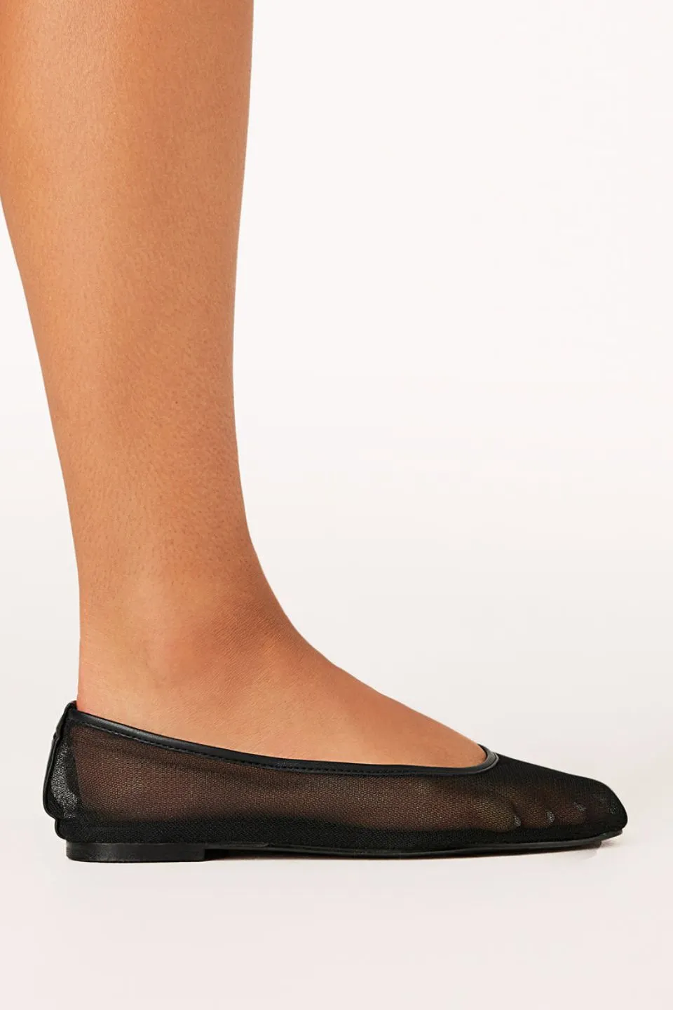 Gracyn Black Mesh Ballet Flat