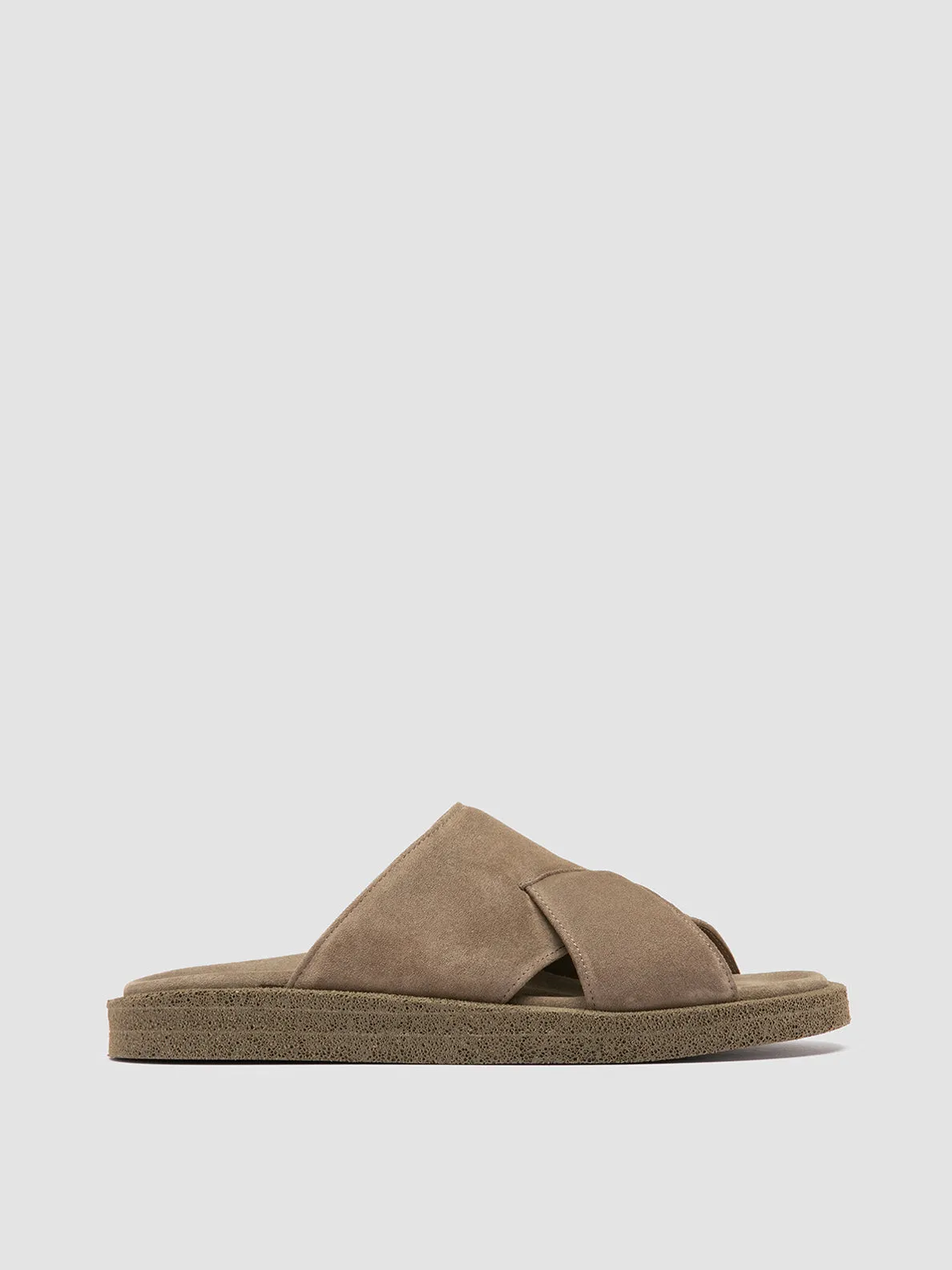 INNER 002 - Taupe Suede Slide Sandals