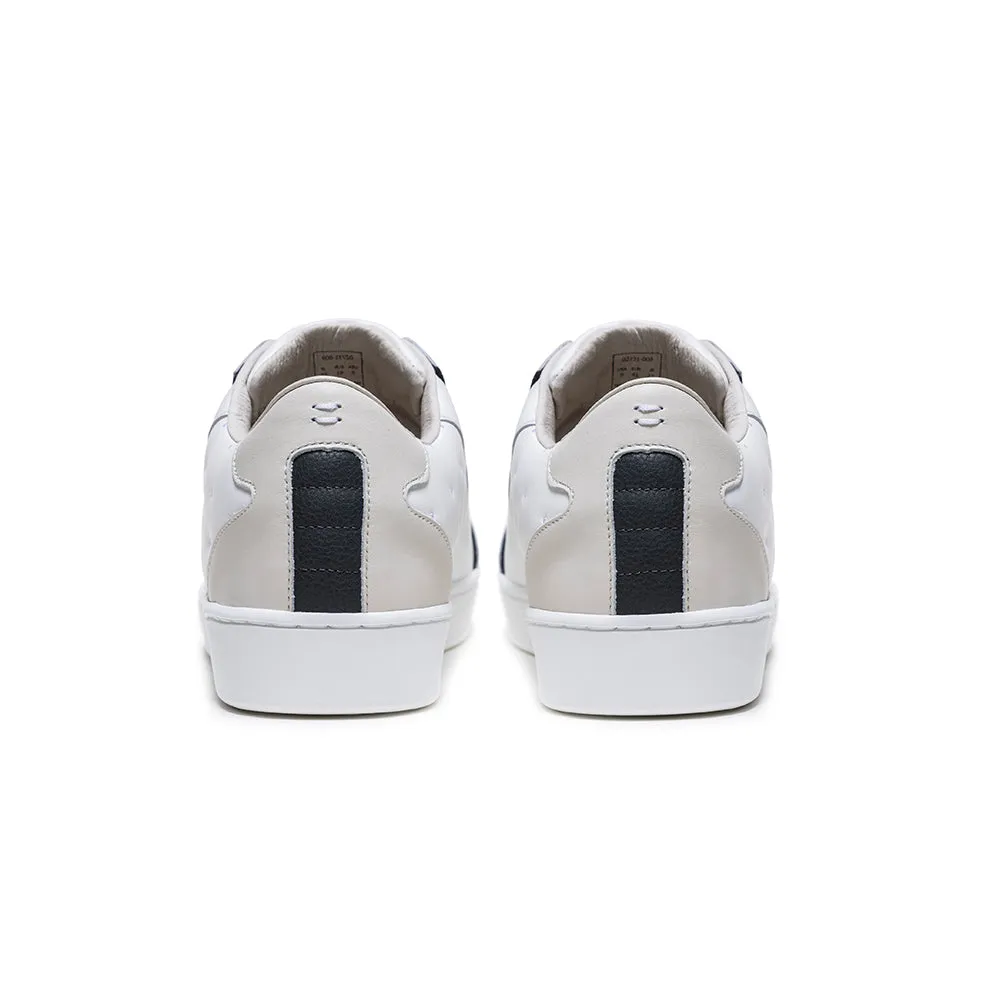 Men's Adelaide Lux White Black Leather Sneakers 02731-009