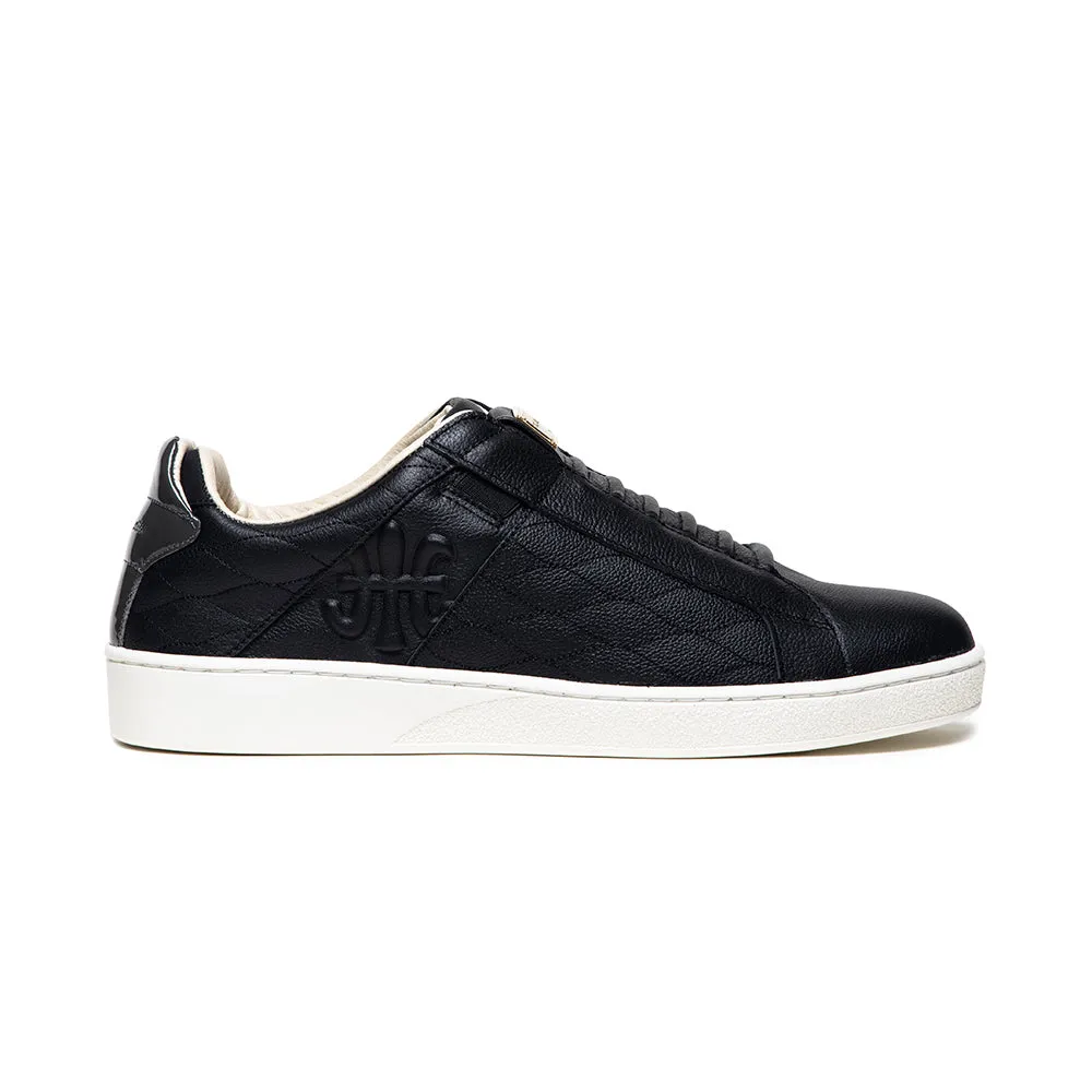 Men's Icon Lux Black Leather Sneakers 02523-998