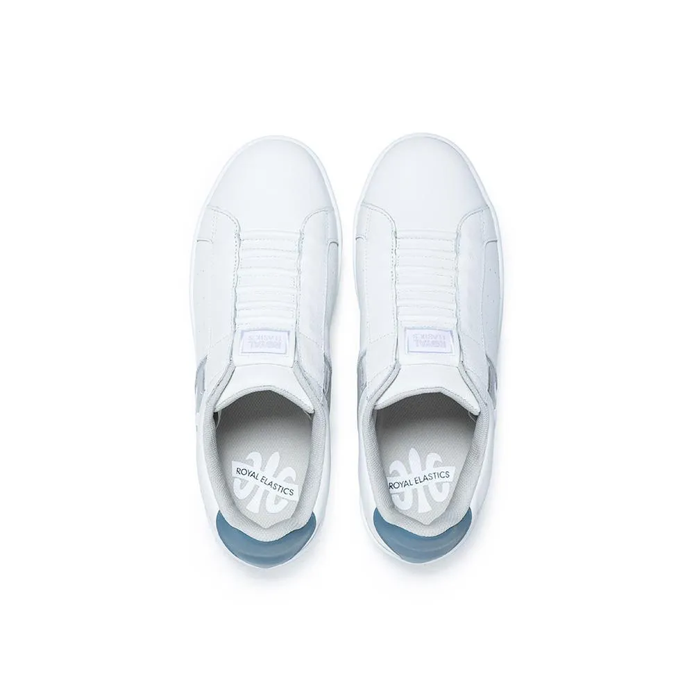 Men's Icon White Blue Logo Leather Sneakers 01912-085