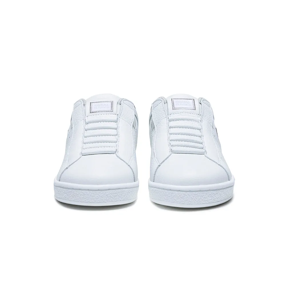 Men's Icon White Blue Logo Leather Sneakers 01922-085