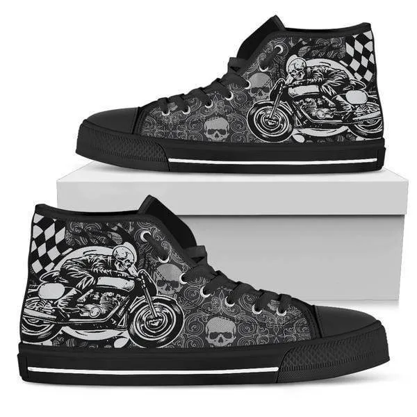 Men's Skull Rider High Top Shoes