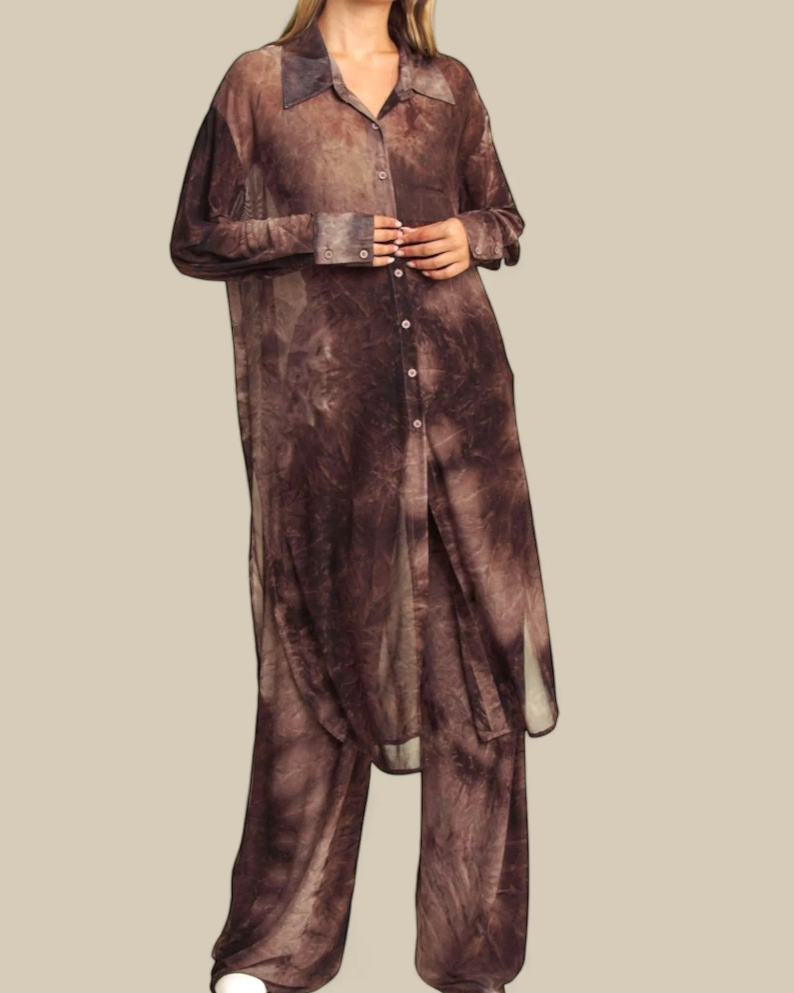 Mocha Dreams 2 Piece Shirt and Pants Set