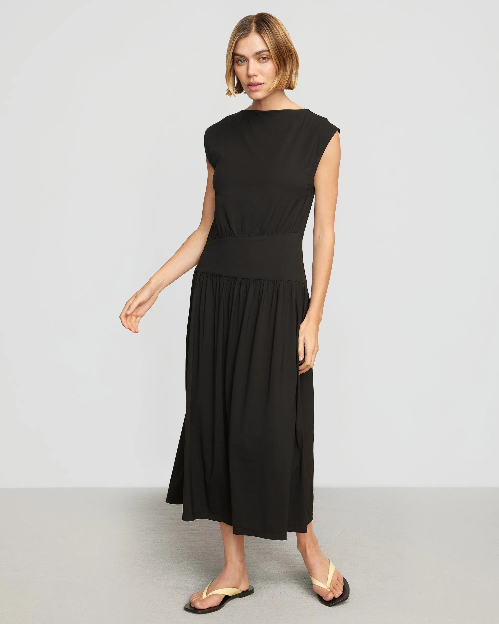 Orla Asymmetric-Waist Jersey Dress