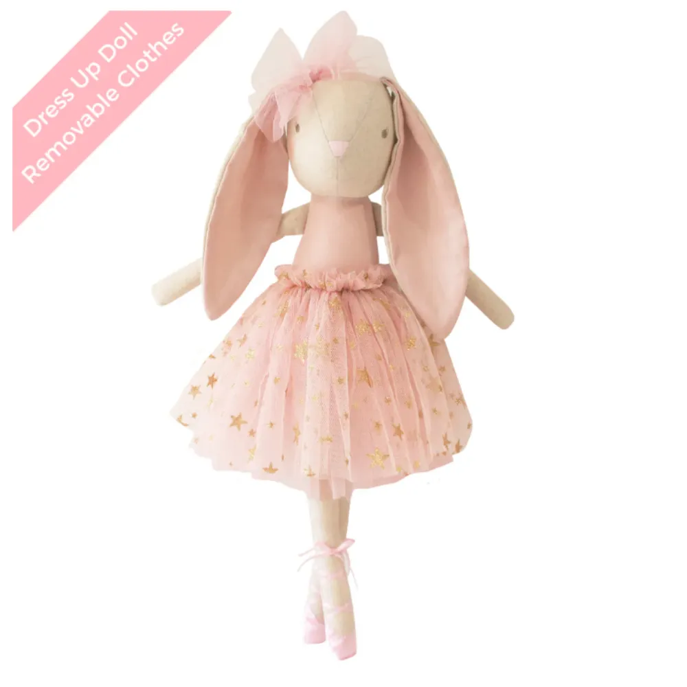 Personalised Alimrose Bronte Ballerina Bunny - Pale Pink