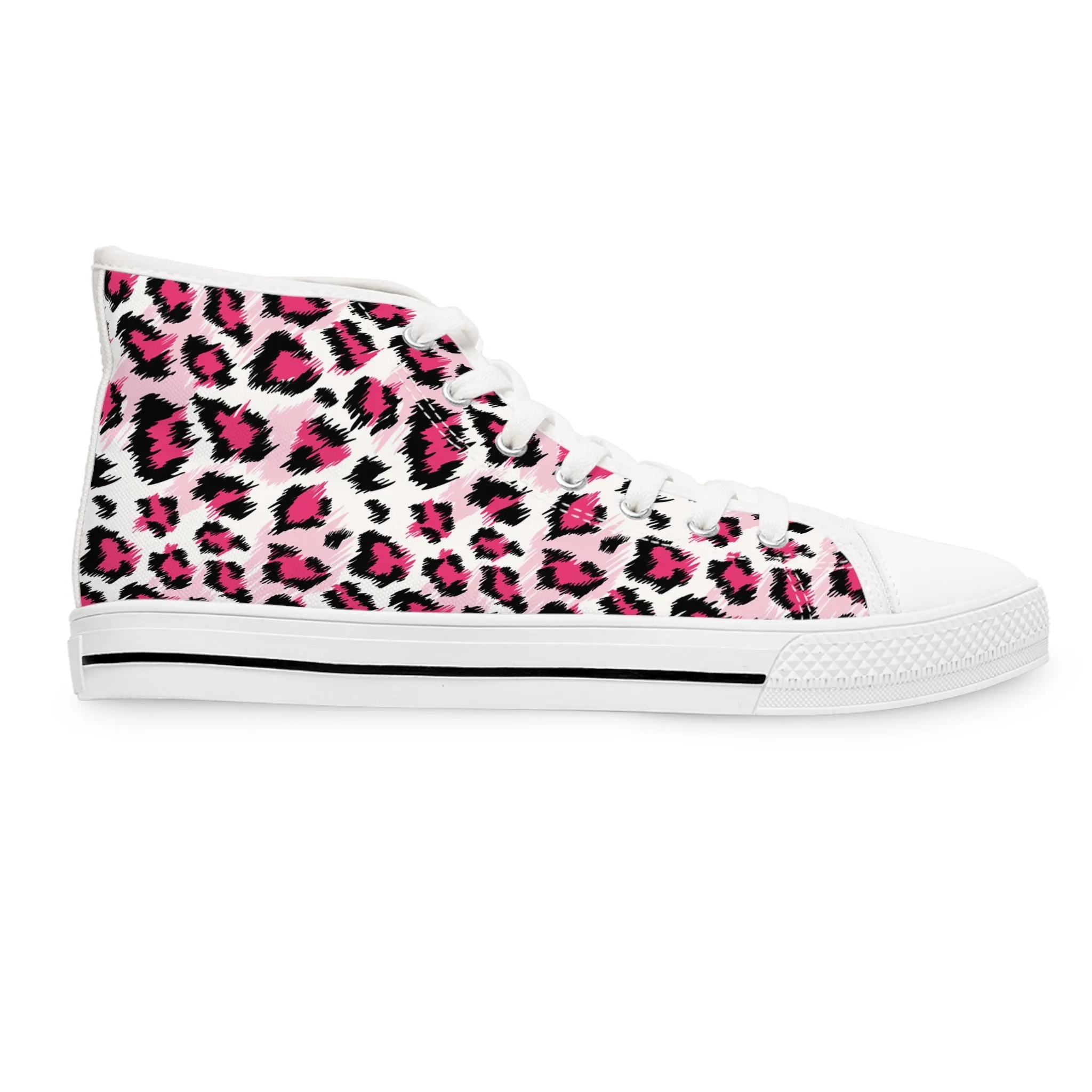 Pink Leopard Women's High Top Sneakers