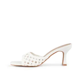 RAID Morella Heeled Mules in White