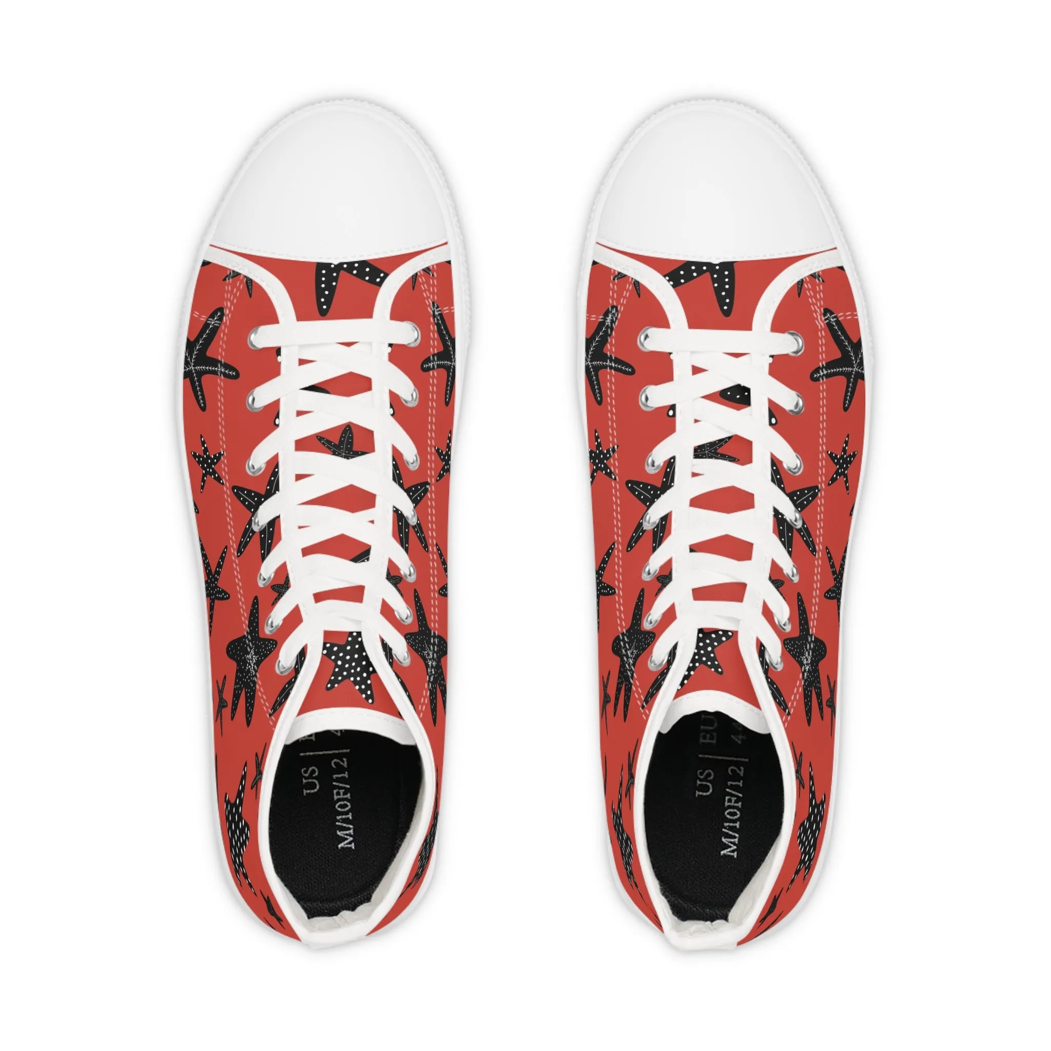 Red Starfish Men's High Top Sneakers