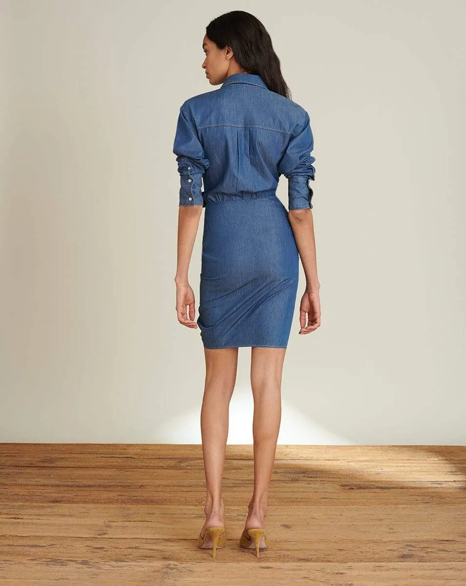 Sierra Ruched Chambray Dress