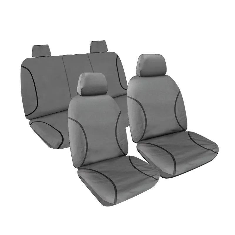 Tradies Full Canvas Seat Covers suits Toyota Landcruiser Ute (VDJ79R) Double Cab 2012-8/2016 Grey