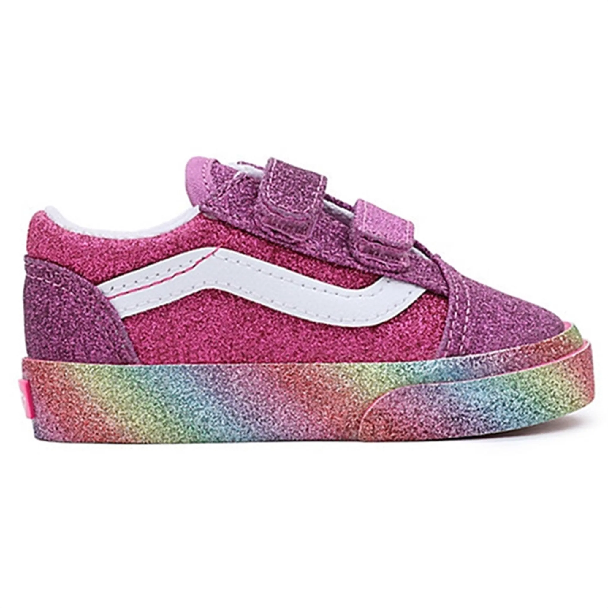 VANS TD Old Skool V Sneakers Glitter Rainglow Pink/Multi