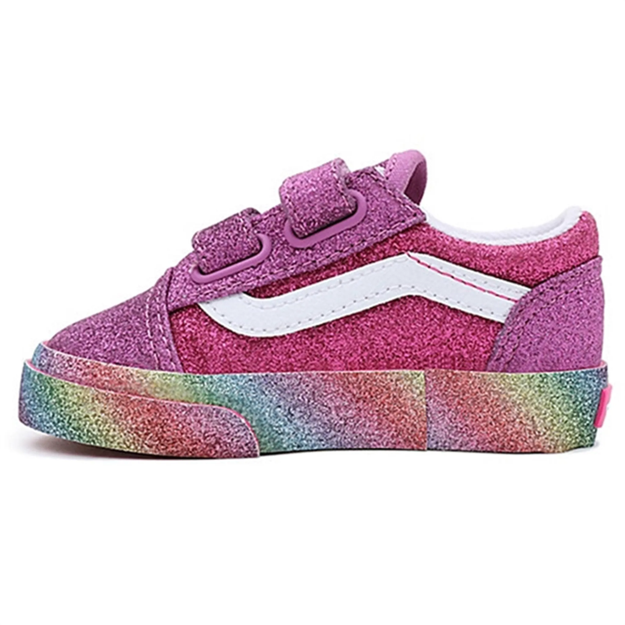 VANS TD Old Skool V Sneakers Glitter Rainglow Pink/Multi