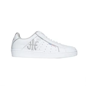 Women's Icon Genesis White Silver Logo Leather Sneakers 91902-008