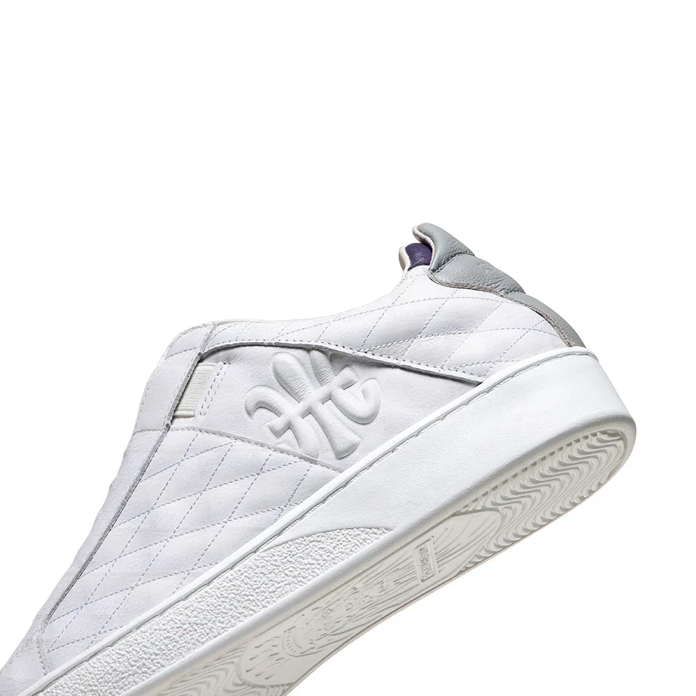 Women's Icon Lux White Gray Leather Sneakers 92541-086