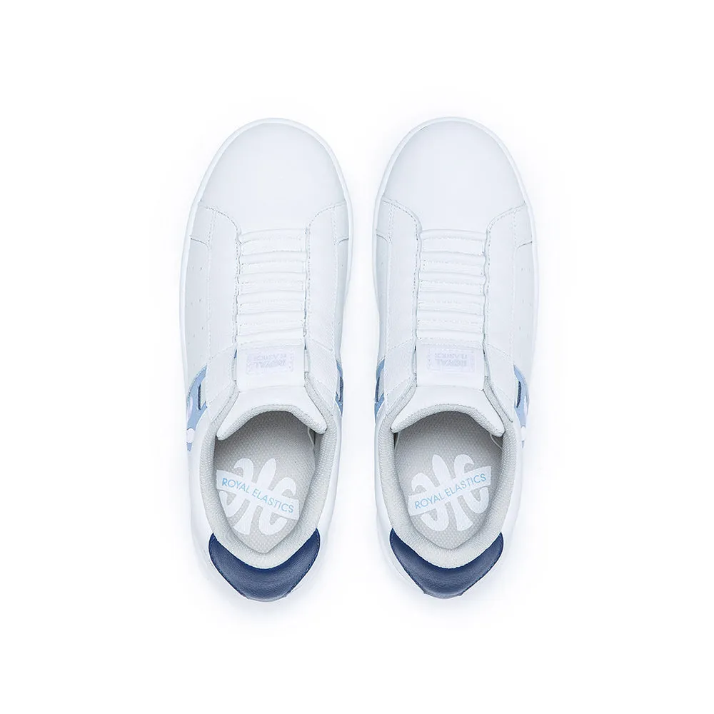 Women's Icon White Blue Leather Sneakers 91911-055