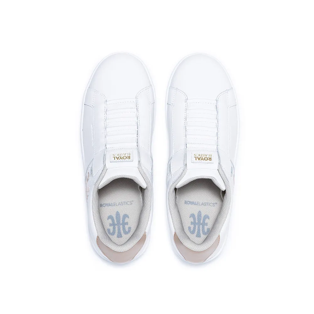 Women's Icon White Gold Logo Leather Sneakers 91923-003