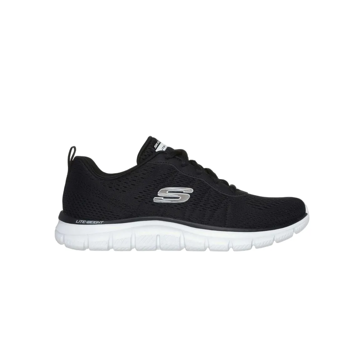 Womens Skechers Track - New Staple Black/White Sneaker Shoes