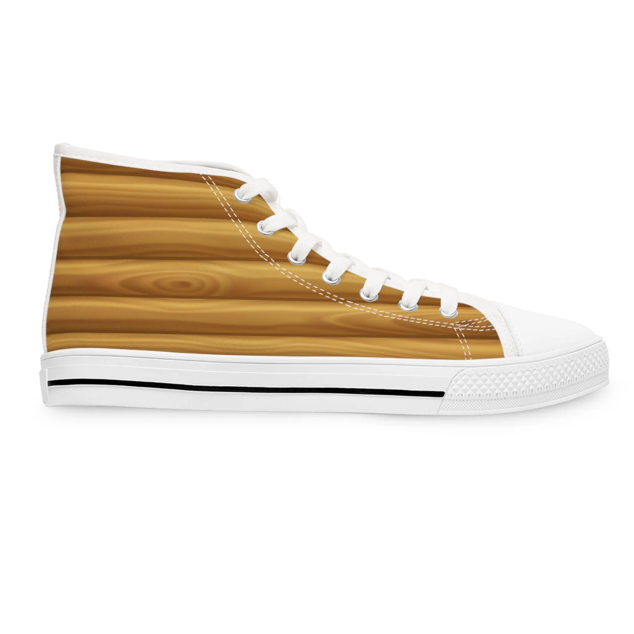 Wooden Log Women's High Top Sneakers