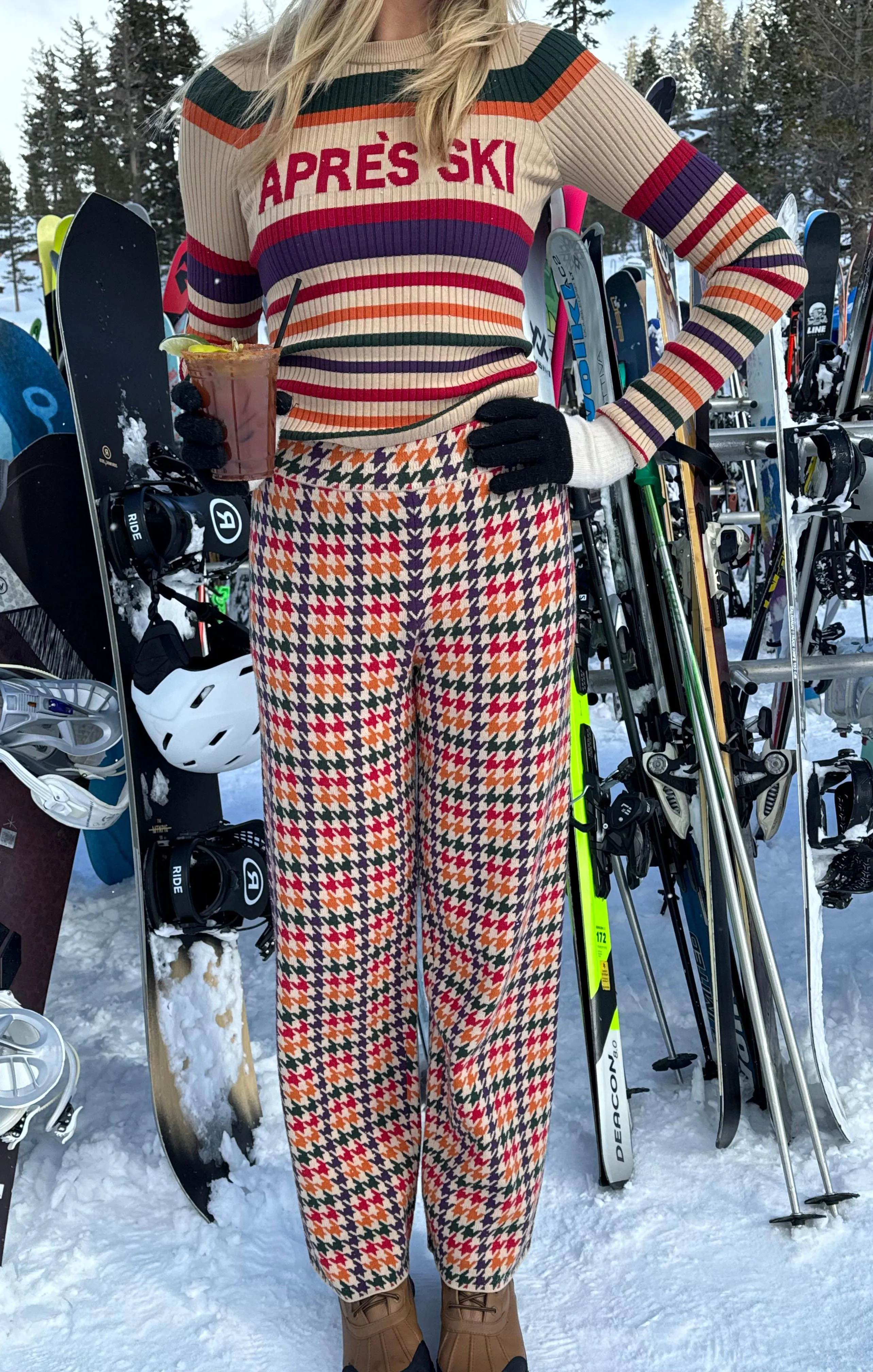 Zermatt Sweater Pant ~ Valley Houndstooth Knit